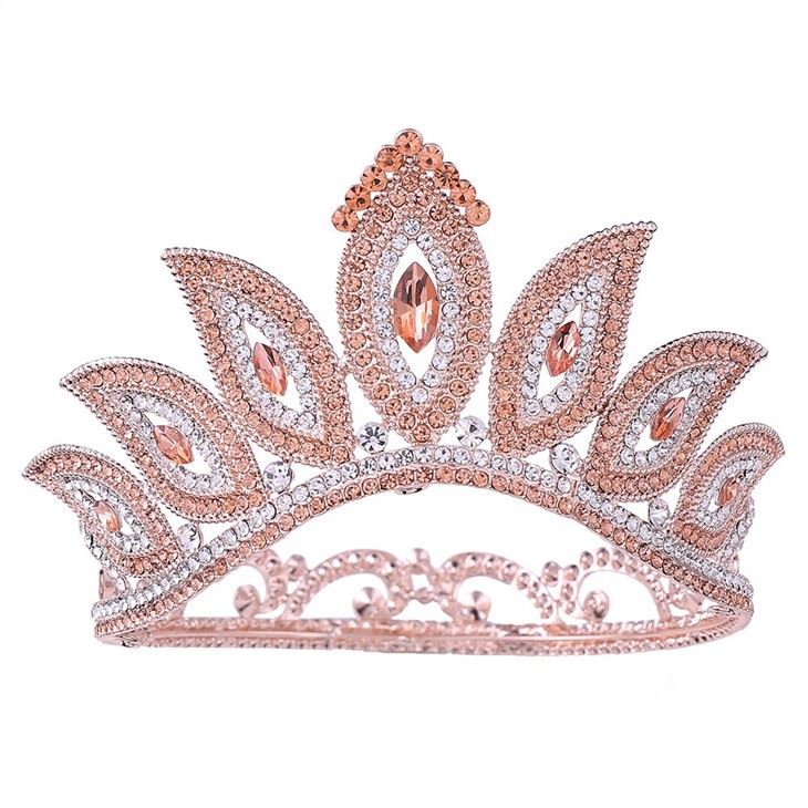 Magic Eye Series Baroque Rhinestone Bride Round Crown