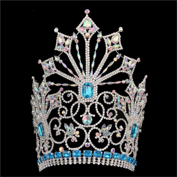 स्फटिक सौंदर्य एबी पत्थर मुकुट और मुकुट